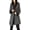 Grey, variant on FUNING Women's Warm Double Breasted Wool Pea Coat Trench Coat Jacket with Hood