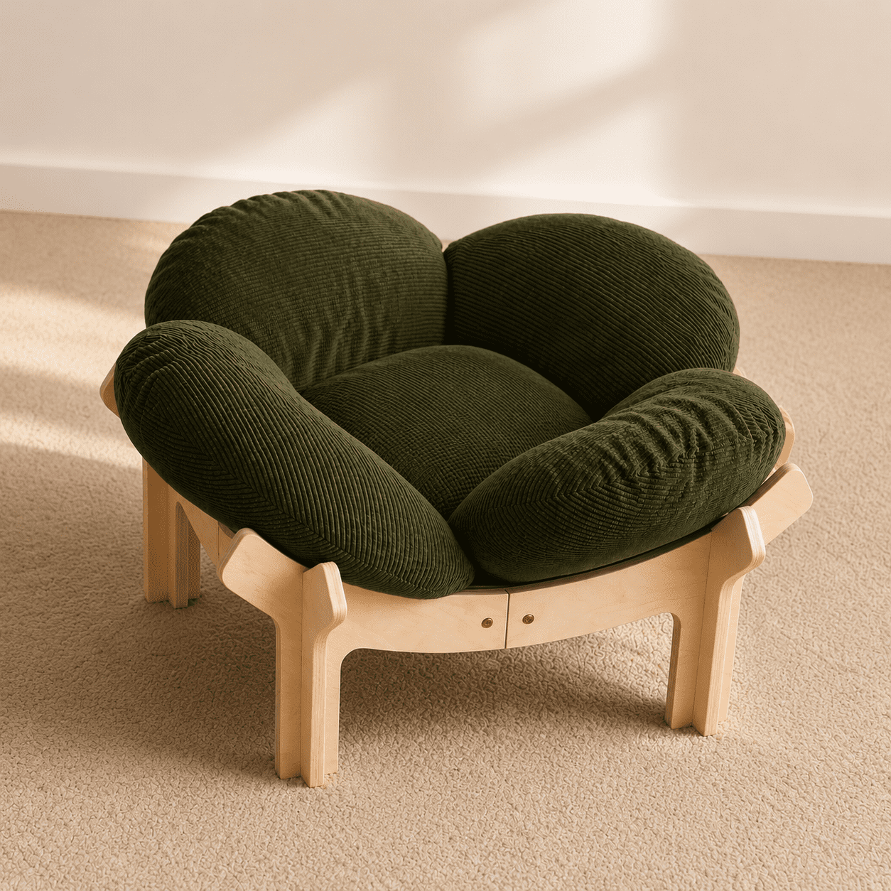 Elevated Flower Pet Bed with Removable Cushion for Indoor Cats and Small Dogs