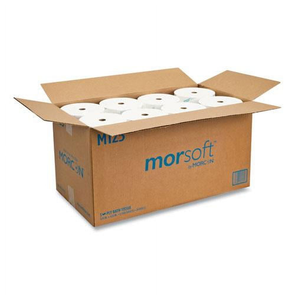 Morcon Small Core 1-Ply Septic Safe Toilet Paper, 2500 Sheets, 24 Rolls per Carton