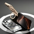 thumbnail image 3 of Frameless Magnetic Case for iPhone 16e with Stand, Compatible with MagSafe, Ring Kickstand Bezel Less Minimalist Heat Dissipation Slim Shockproof Metal Bumper Case - Gold, 3 of 6