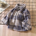 thumbnail image 5 of Ketyyh-chn99 Toddler Baby Boys and Girls Plaid Shirts Jacket Boys' Long Sleeve Dress Shirts Classic Collared Button-Down Tshirt Solid Cotton Top Size for 8-9 Years,Blue, 5 of 6