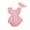 Pink, variant on Newborn Baby Girl Clothes Ruffle Backless Floral Print Romper + Headband Outfit Baby Jumpsuit Clothes