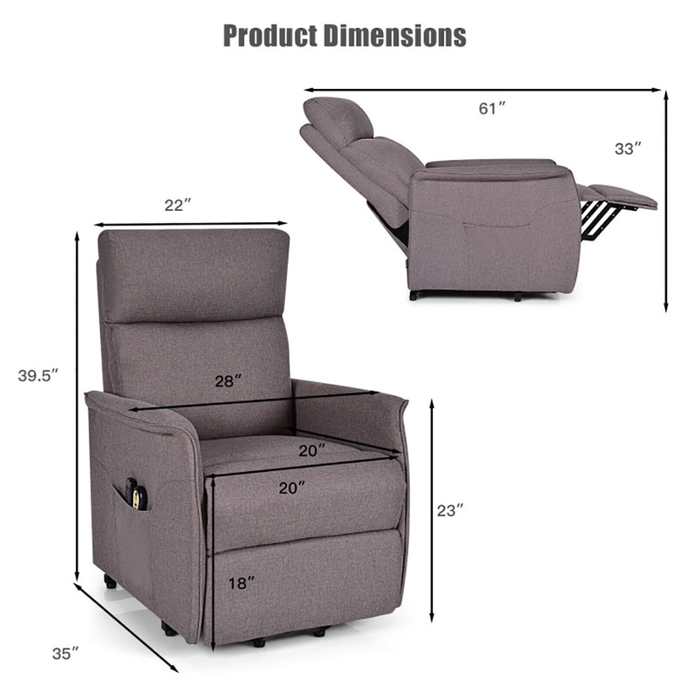 Finihen Electric Power Lift Relax Sofa Recliner Chair, Power Lift Recliner Sofa, Power Lift Massage Recliner Chair for Elderly with Heavy Padded Cushion, for Living Room, Bedroom, Brown Finihen Electric Power Lift Relax Sofa Recliner Chair, Power Lift Recliner Sofa, Power Lift Massage Recliner Chair for Elderly with Heavy Padded Cushion, for Living Room, Bedroom, Brown