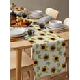 thumbnail image 6 of ERUNPONLY Sunflower Table Runner - 60 Inch Long Country Leaves Pastoral Spring Summer Cotton and Linen Blended Dress Scarves Farmhouse Table Runner for Kitchen Dining, Coffee Table, 13" x 60", 6 of 8
