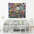 thumbnail image 2 of Yayeee Tapestry Wall Hanging for Bedroom 90" x 60" Living Room Home Wall Art Decor, Blue Colorful Flowers, 2 of 7