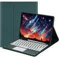 thumbnail image 1 of Funda con teclado táctil para iPad 9.7 2018/2017 / iPad Air 2 / iPad Air con portalápices - Teclado Bluetooth táctil magnéticamente desmontable, 1 of 7