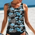 thumbnail image 2 of KkSLirnhs Swimsuit Women Plus Size Clearance Women Classic Print High Neck Tops Bathing Suit Tops for Tank Tops Swimsuits, 2 of 7