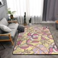 thumbnail image 3 of LNWH Botanical Rose Flower Art Rug for Bedroom Living Room, Non-Slip Soft Foldable Carpet, 63" x 48", 3 of 6