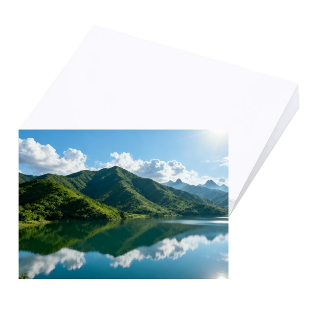 Uxcell 7"x5" RC Glossy Photo Paper, 50 Sheets Inkjet Printing Picture Paper Instant Dry Picture Printing 260GSM Resin Coated for Dye Ink Inkjet Printer DIY Album