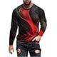 thumbnail image 2 of Blusas y camisas de manga larga con cuello redondo para hombre, blusa informal de manga larga con cuello redondo y estampado., 2 of 5