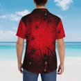thumbnail image 4 of Pofeuu Spiders On The Web And Space Print Hawaiian Shirt for Men Sleeves Casual Button Down Summer Beach Dress Shirts T-Shirts,Medium, 4 of 7