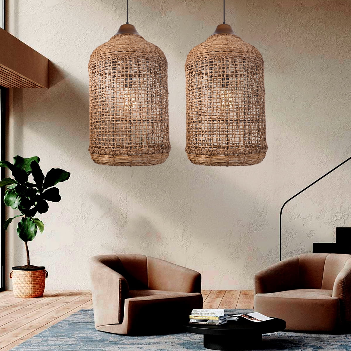Arturesthome Brandy Koi Lampshade Hanging Ceiling Light Handmade Lampshade