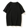 thumbnail image 3 of Lovzfmll Womens Summer Tops! Womens Short Sleeve Round Neck Shirts Summer Basic Tee Black 4XL, 3 of 7