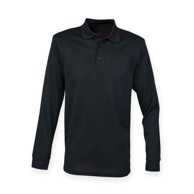 Henbury Polo à Manches Longues Coolplus pour Adultes