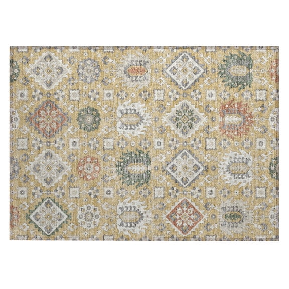 Dalyn Rugs Machine Washable Indoor/Outdoor Chantille ACN2200 Gold 1'8" x 2'6" Rug