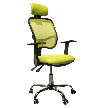 Homcom Adjule Mesh High Back Computer Desk Office Task Chair W Homcom Adjule Mesh High Back Computer Desk Office Task Chair W Headrest Lime Green