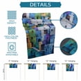 thumbnail image 6 of Table Runner - 60 Inch Long, Abstract Blue Kitchen Dining Table Runner Dresser Scarves, Painting Buildings Geometric Modern Art Farmhouse Decor for Coffee Tables Wedding Party Banquet, 6 of 8