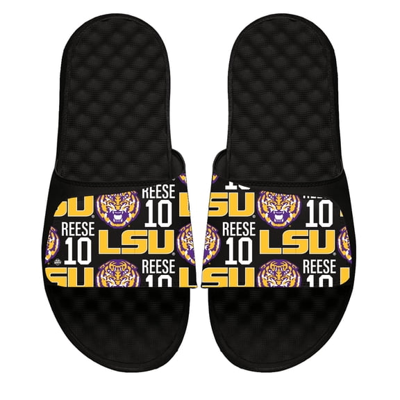 Unisex ISlide Angel Reese LSU Tigers Team Pattern Slide Sandals