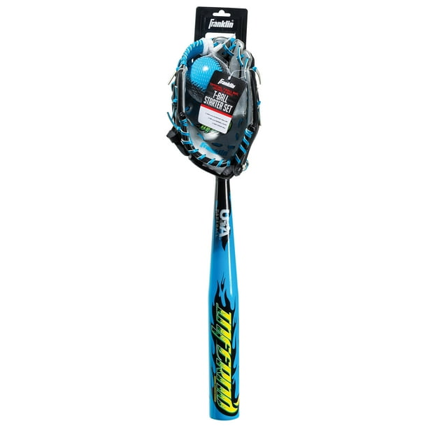 Franklin Sports Youth Player Aluminum USA TBall Bat, Ball & Glove Starter Set Blue Walmart