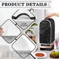 thumbnail image 4 of HELLHERO Grey Stone Texture Kitchen Blender Dust Covers with Hand Strap Top Handle Coffee Machine Dust Cover for Kitchen Use, 4 of 6