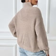 thumbnail image 5 of Ftwytp Women Oversized Long Sleeve Jumpers Solid Color Baggy Knitted Sweater Crew Neck Loose Soft Pullover Sweater Tops Winter Fall Warm Clothes, 5 of 8