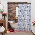 thumbnail image 4 of Summer Ocean Shower Curtains for Bathroom, Turtle Starfish Coral Shell White Background Washable Fabric Shower Curtain with Hooks Waterproof Bathroom Decor Sets, 54 x 78 Inches, 4 of 9