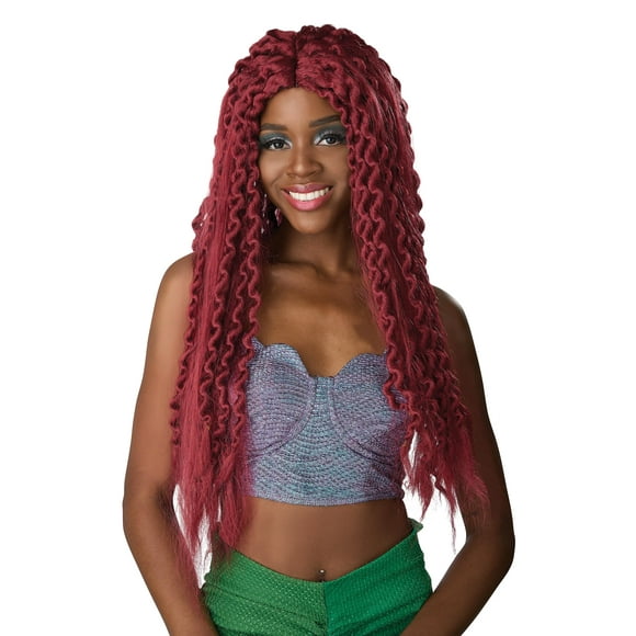 Peluca California Costumes Enchanted Siren, de fibra sintética, color rojo
