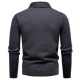 thumbnail image 4 of Men's Ribbed Knit Pullover Sweater with Collar Long Sleeve Casual Workwear Top, 4 of 9