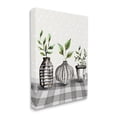 thumbnail image 3 of Potted Herbs Patterned Tartan Botanical & Floral Graphic Art Gallery Wrapped Canvas Print Wall Art, 3 of 7