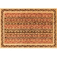 thumbnail image 1 of Ahgly Company Indoor Rectangle Abstract Orange Modern Area Rugs, 7' x 9', 1 of 4