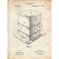 thumbnail image 2 of Borders, Cole 15x18 White Modern Wood Framed Museum Art Print Titled - PP724-Vintage Parchment Bee Hive Exterior Patent Poster, 2 of 4