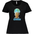 thumbnail image 3 of Inktastic Keep It Cool Melting Earth Ice Cream Cone Women's Plus Size T-Shirt, 3 of 5