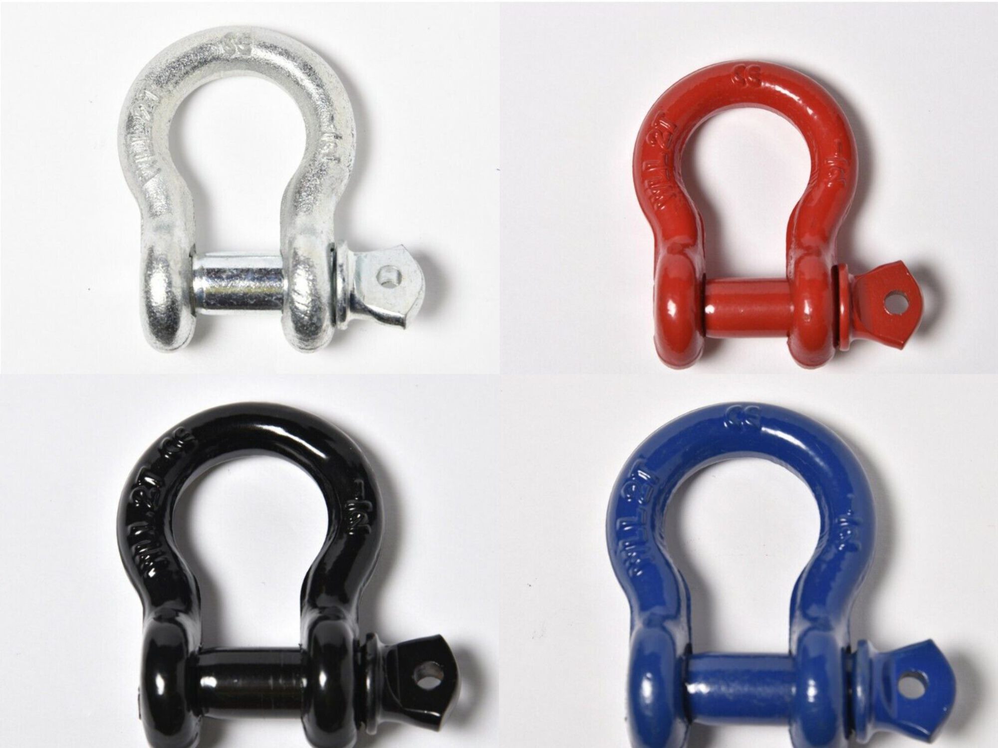 Alfa Wheels 8-Pack 5/8" D-Ring Shackles With 3/4" Pins – 7,000 Lbs WLL, Multi-Color