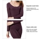 thumbnail image 4 of Guardurnaity Ropa de abrigo, ropa interior de invierno, camisa térmica multicolor, mano de obra fina, suavidad, suministros para mujeres al tacto Ropa interior Rosa claro XXL Guardurnaity AP013669-08, 4 of 6