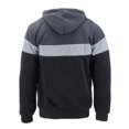 thumbnail image 2 of Maximo's Men's Sherpa Lined Zip Up Fleece Hoodie Athletic Soft Sweater Jacket ( Gray/Black - L), 2 of 2