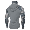 thumbnail image 3 of APEXFWDT Men's Performance Fishing Hoodie Sun Shirt with Mask Big&Tall UPF 50+ Sun Protection Long Sleeve Shirts with Neck Gaiter,XXXXL,Dark Gray, 3 of 4