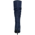 thumbnail image 2 of BLISSFUL STEP Women's Pointed Toe Slouched Stiletto Heels Knee High Boots, 2 of 7