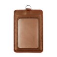 thumbnail image 1 of GOGO 10Pcs Vertical Horizontal 2-Sided PU ID Card Badge Holder Pouch Stock Case-vertical brown-10 Packs, 1 of 7