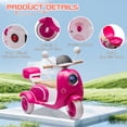 thumbnail image 6 of QEEKA 12V Electric Kids Motorcycle,2 Seater Ride on 3 Wheel Scooter with 2.4G Parental Remote Control,USB,Music,Horn,Light,Big Storage Box,Dual Motor Electric Moped for Kids 3+,Rose Red, 6 of 10