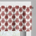 thumbnail image 3 of Ambesonne Geometric Valance Pack of 2, Ornamental Christmas, 54"X12", Ruby White, 3 of 5
