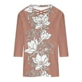 thumbnail image 5 of Womens 3/4 Sleeve T Shirts Soft Cotton Summer Shirt Women Summer Blouses with Sleeves Print Tops for Women Summer clearance my orders, 5 of 5