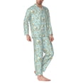 thumbnail image 2 of Balery Cute Honeybees Pijama para Hombre de Dos Piezas con Manga Larga, Conjunto de Dormir y Descanso Suave con Bolsillos-Medium, 2 of 7