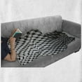 thumbnail image 6 of Abstract Soft Flannel Fleece Throw Blanket, Mosaic Pattern with Dots 3D Effect Digital Curvy Skewed Circular Artwork, Cozy Plush for Indoor and Outdoor Use, 60" x 80", Black White Grey, by Ambesonne, 6 of 6