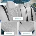 thumbnail image 6 of For Nissan Altima 2019-2023 FH Group Custom Fit Neoprene Car Seat Covers - Solid Gray Full Set, 6 of 8