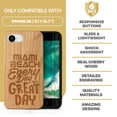 thumbnail image 7 of Case Yard Wooden Case Outside Soft TPU Silicone Slim Fit Shockproof Wood Protective Phone Cover for Girls Boys Men and Women Supports Wireless Charging Miami Beach Great Day Design case for iPhone-SE, 7 of 7