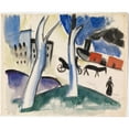thumbnail image 2 of Sulho Sipilä 24x20 Black Ornate Framed Double Matted Museum Art Print Titled: City View (1918), 2 of 5
