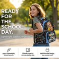thumbnail image 4 of Garronmavis Black Chalkboard Math Reading Capybara Kids Backpack Set, 17 Inch Elementary Boys Bookbag with Insulated Lunch Box, Pencil Case and Water Bottle Holder for Book & Math Lovers, 4 of 8