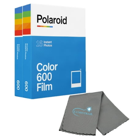 Image of Polaroid Color Instant Film for 600 and i-Type Cameras Bundle with a Lumintrail Cleaning Cloth