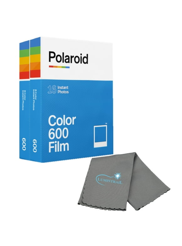 Polaroid Color Instant Film for 600 and i-Type Cameras Bundle with a Lumintrail Cleaning Cloth