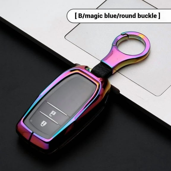 for Toyota Key Fob Cover, Zinc Alloy TPU Key Fob Case for 2025 Camry, 2021-2025 Venza, Grand Highlander Hilux, Fortuner, 2022-2025 Tundra Tacoma Remote Key